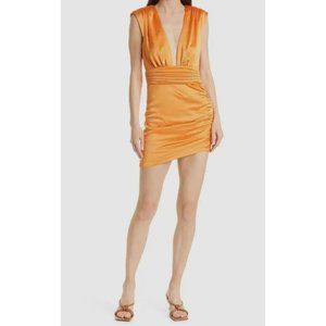 Ramy Brook Gabrielle Deep V-Neck Shirred Dress Size 4